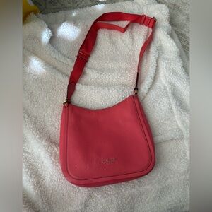 kate spade Salmon Roulette Medium Leather Pebbled Messenger Bag